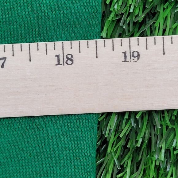 Vintage 80s Blank Ringer Sweatshirt Women Medium 18x21 Green - Picture 8 of 9